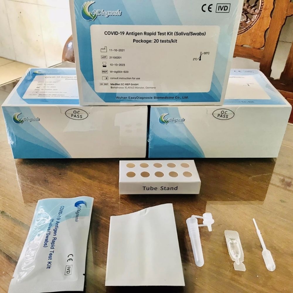 Kít test nhanh COVID19 bằng nước bọt Antigen Rapid EDiagnosis