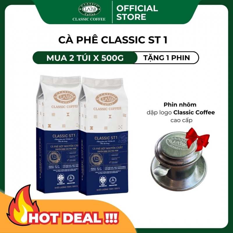 Cà phê pha phin Robusta & Arabica Cầu Đất nước pha màu nâu cánh gián